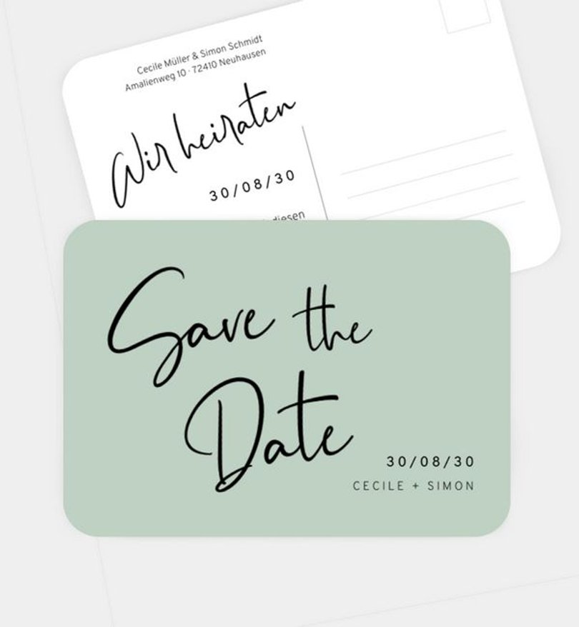 Save-The-Date Karte Hochzeit Only Us