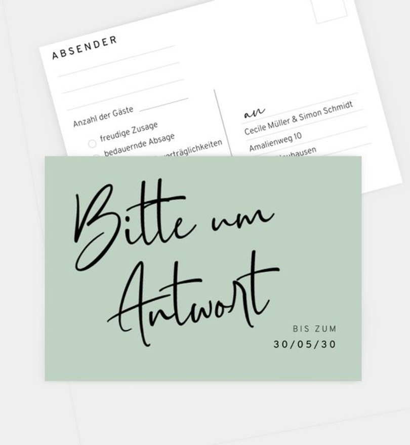 Antwortkarte Hochzeit Only Us