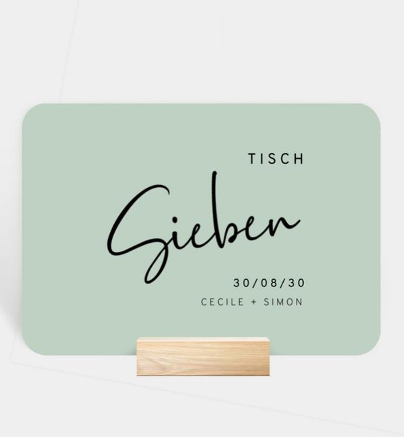 Tischnummer Hochzeit Only Us
