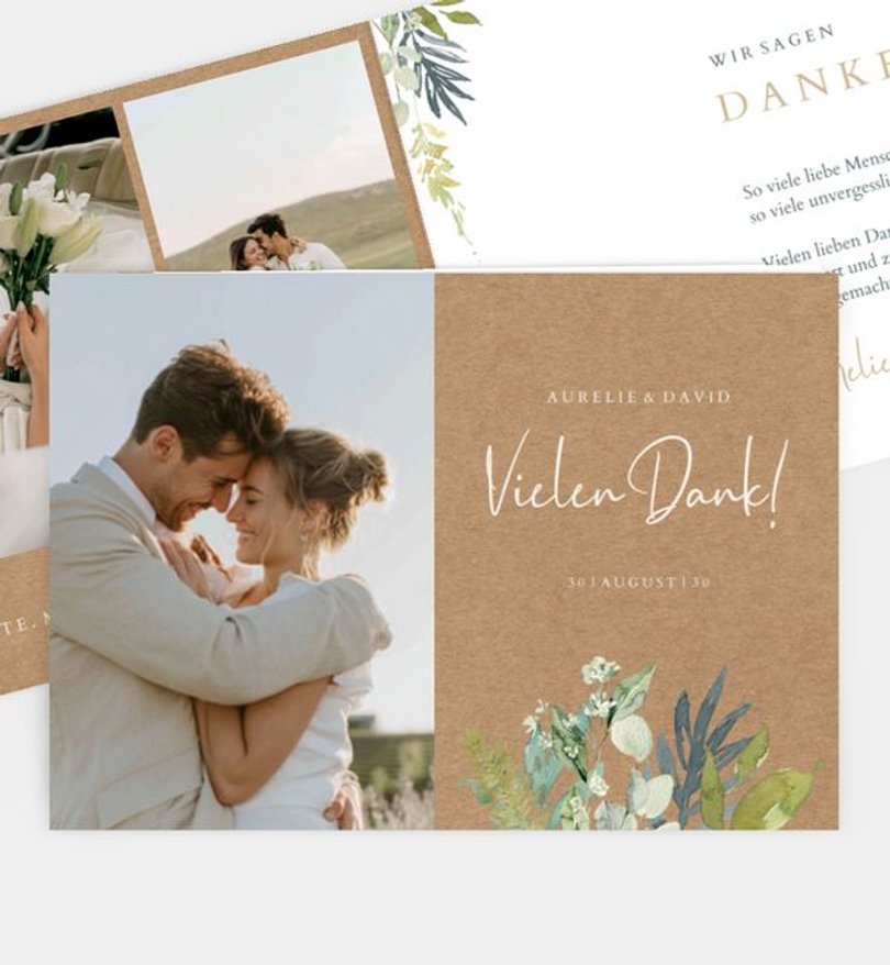 Dankeskarte Hochzeit Wiesenbouquet · UNICEF