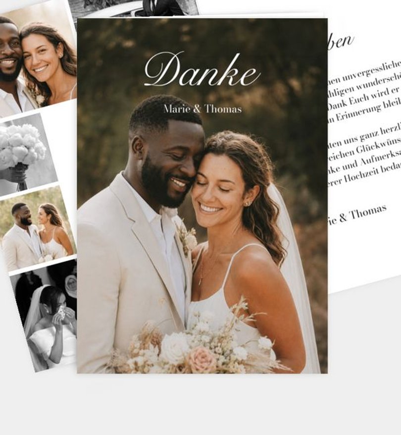 Dankeskarte Hochzeit Classic Elegance · UNICEF