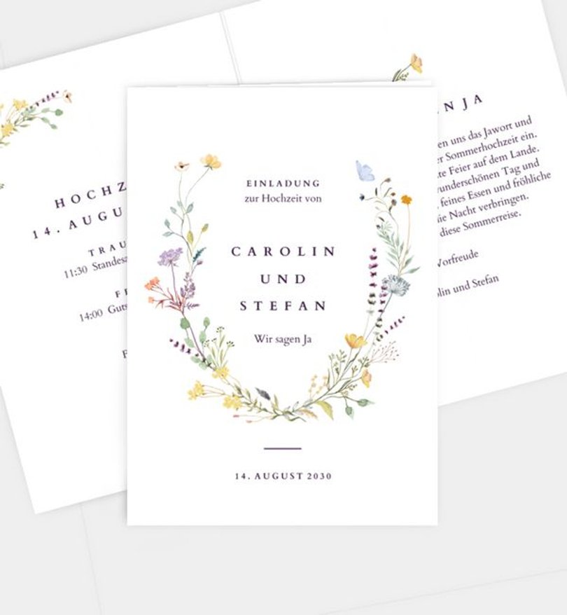 Einladungskarte Hochzeit Blütengarten · UNICEF