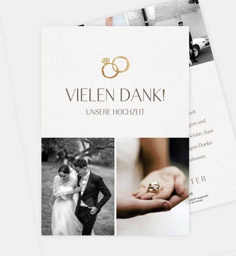 Dankeskarte Hochzeit Still yes · UNICEF