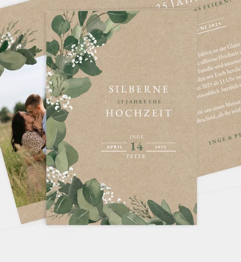 Einladungskarte Hochzeit Eucalyptus Wreath  · UNICEF