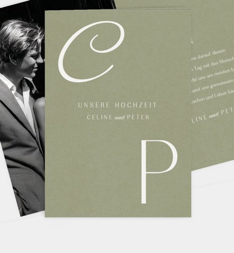 Einladungskarte Hochzeit Timeless Letters · UNICEF