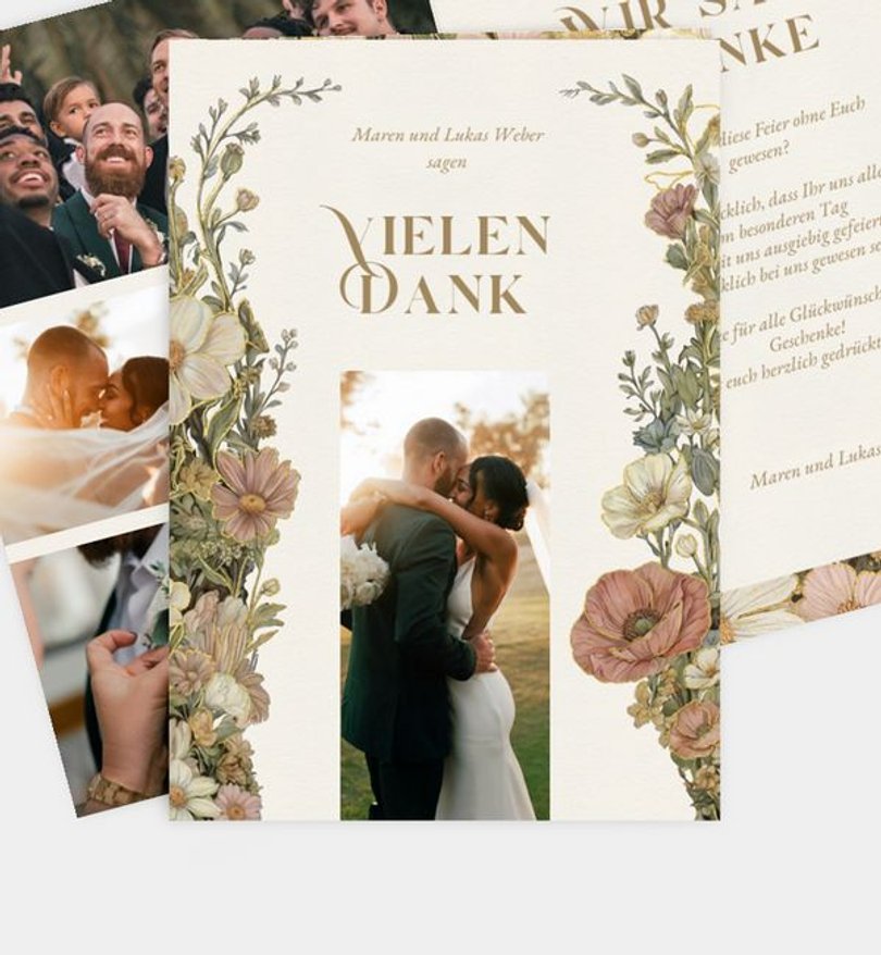 Dankeskarte Hochzeit Heavy Meadow · UNICEF