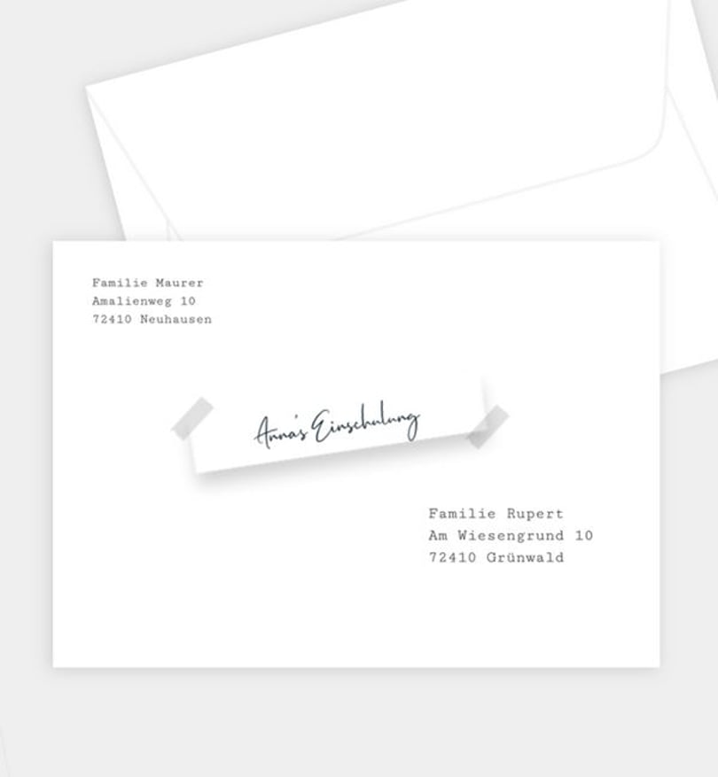 Briefumschlag einschulung/briefumschlag/occasion Handmade
