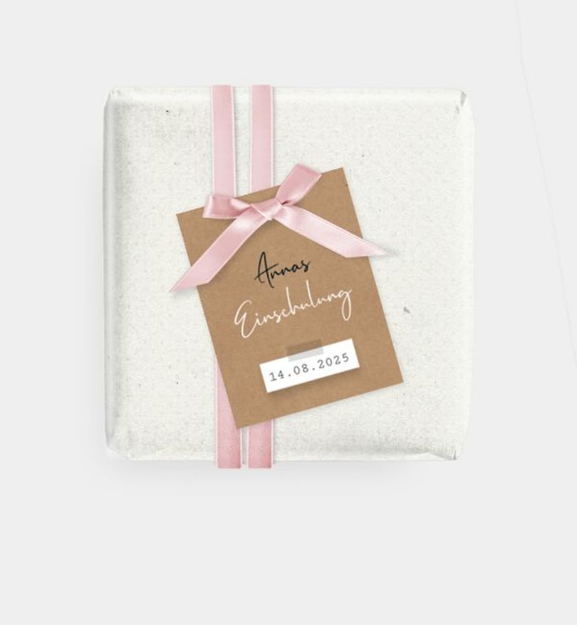 Geschenkanhänger einschulung/geschenkanhaenger/occasion Handmade