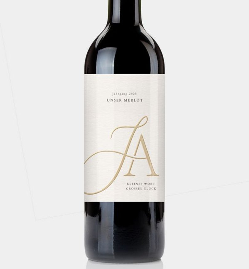 Flaschenetikett Hochzeit Soulmates