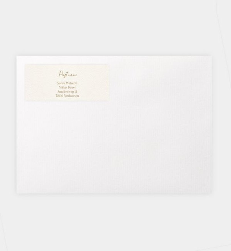 Absenderaufkleber Hochzeit Bold Frame