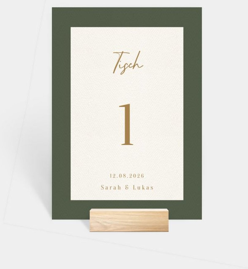 Tischnummer Hochzeit Bold Frame