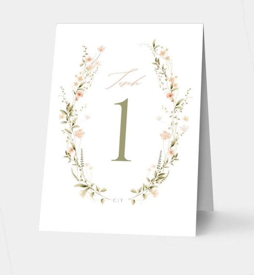 Tischnummer Hochzeit Flower Whispers