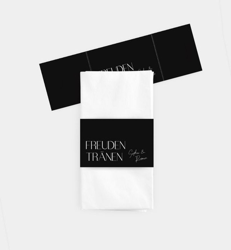 Taschentücher Banderole Hochzeit Urban Classic