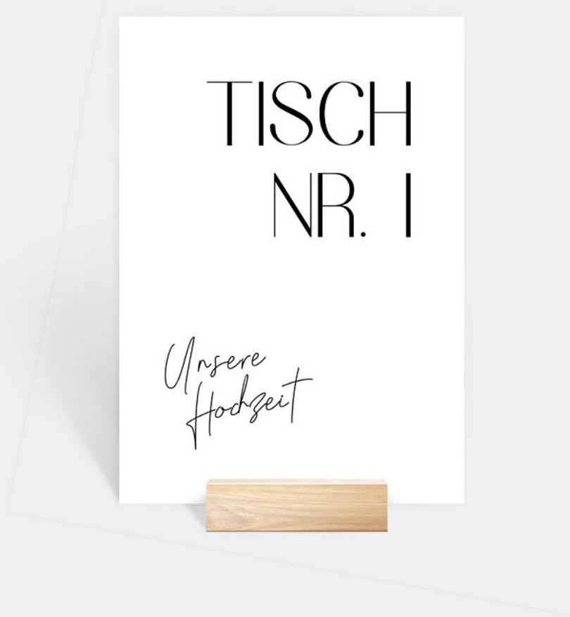 Tischnummer Hochzeit Urban Classic