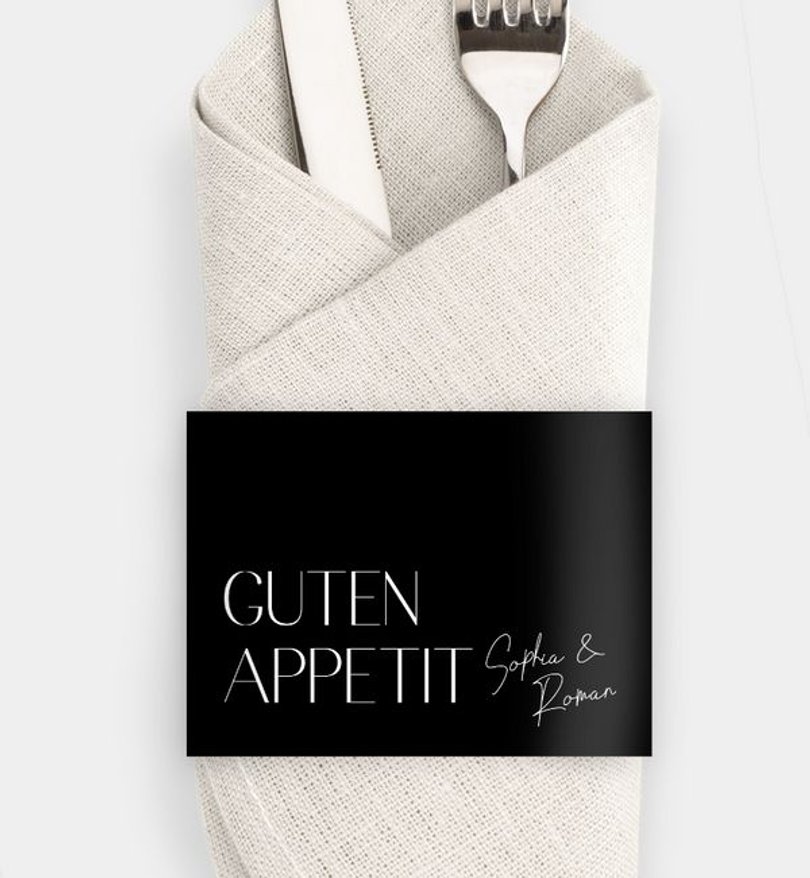 Besteck Servietten-Zubehör Hochzeit Urban Classic