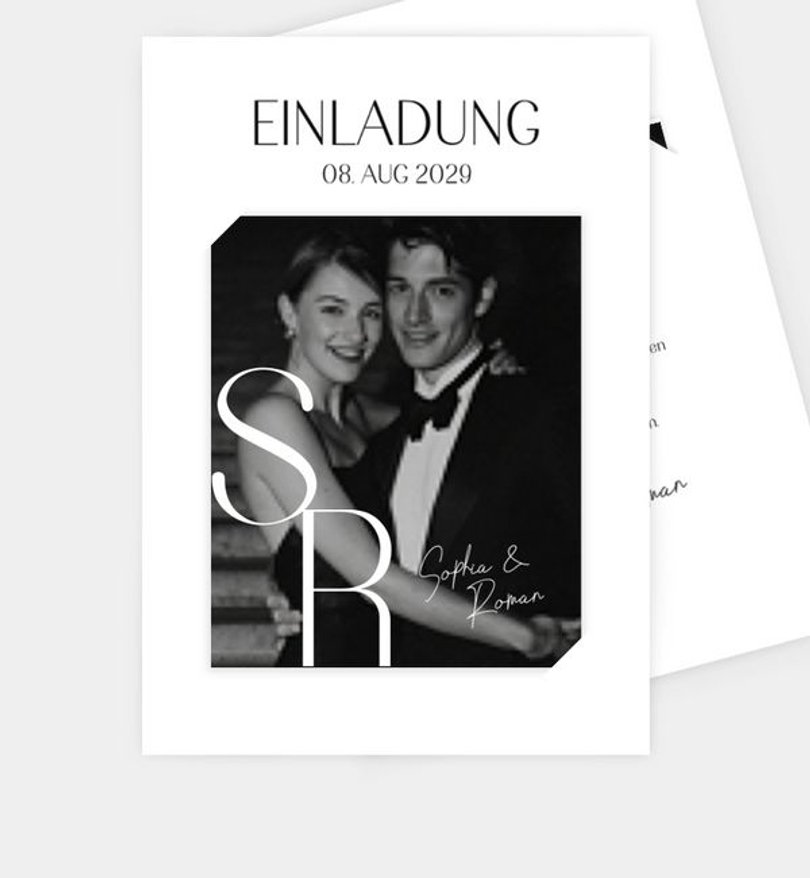 Einladung Standesamt Hochzeit Urban Classic
