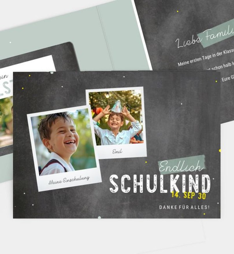 Dankeskarte Einschulung Meine neue Welt