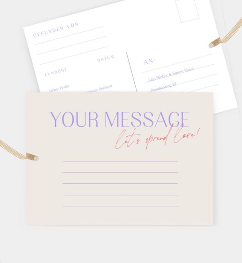 Ballonkarte Hochzeit Vibrant Accents