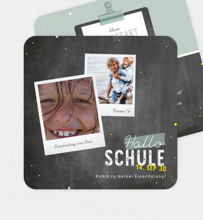 Einladungskarte Einschulung Meine neue Welt