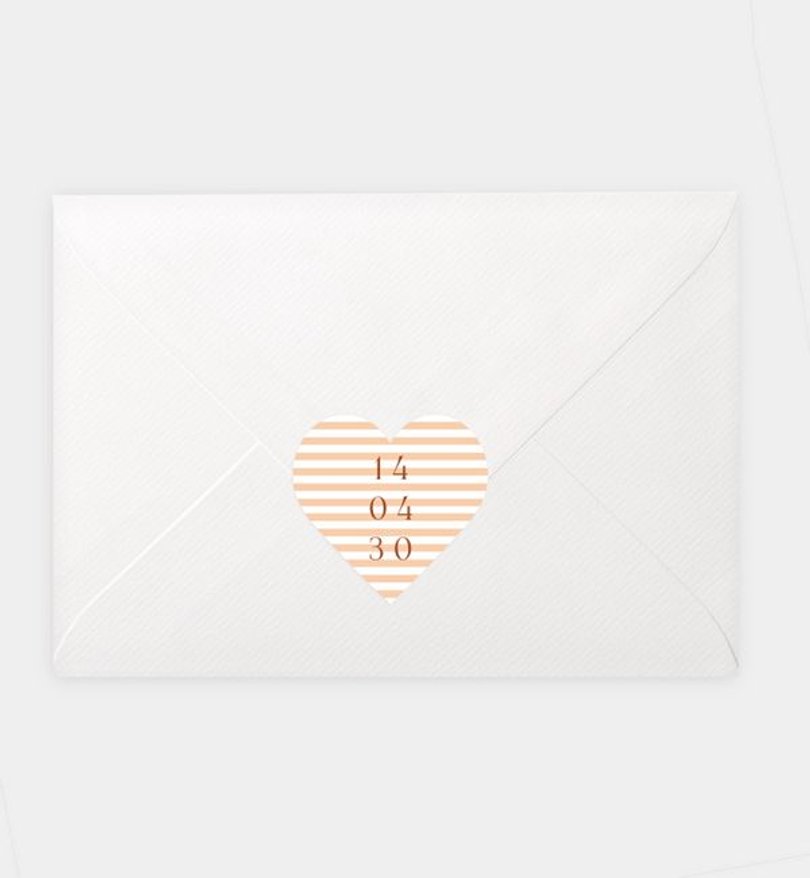 Siegelsticker Hochzeit Wedding Waves