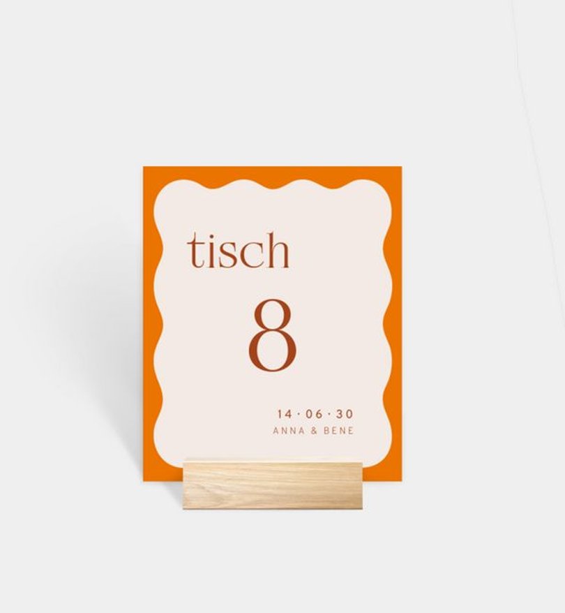 Tischnummer Hochzeit Wedding Waves