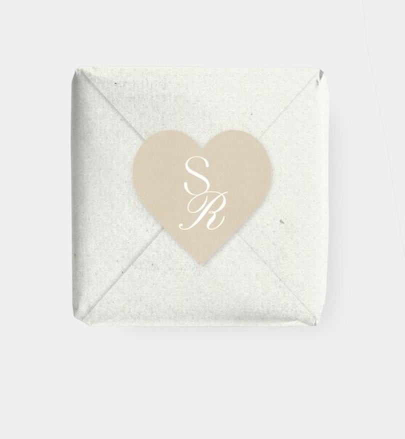 Geschenkaufkleber Hochzeit Monogramm