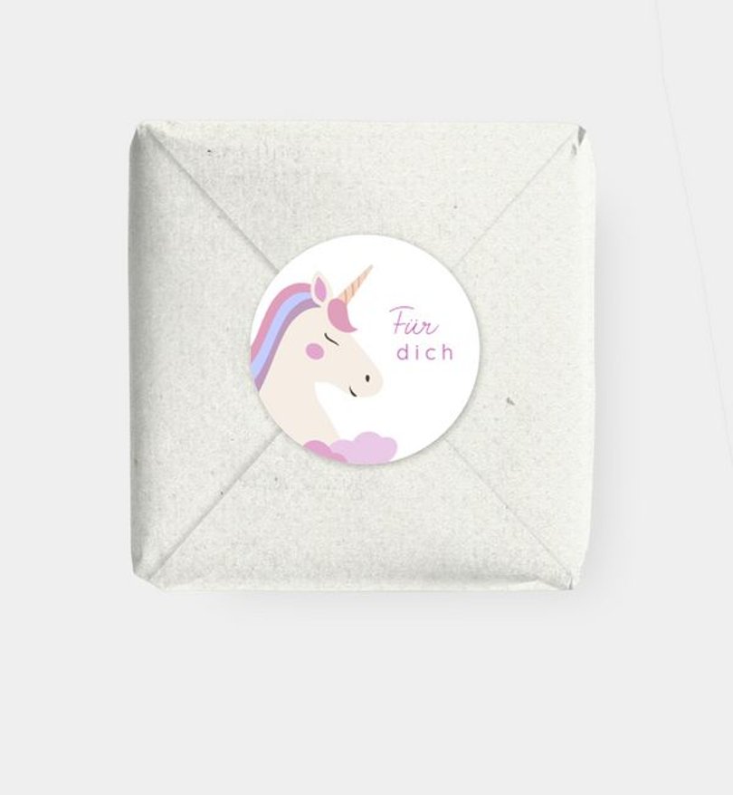 Geschenkaufkleber Kindergeburtstag Einhorntraum