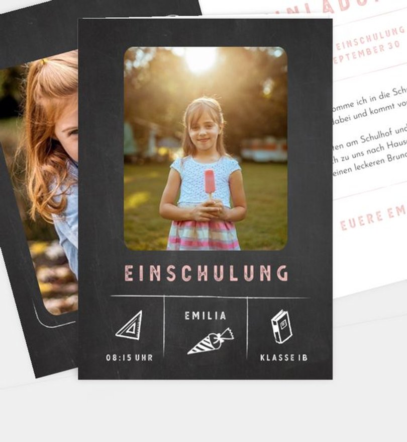 Einladungskarte Einschulung Schulspaß