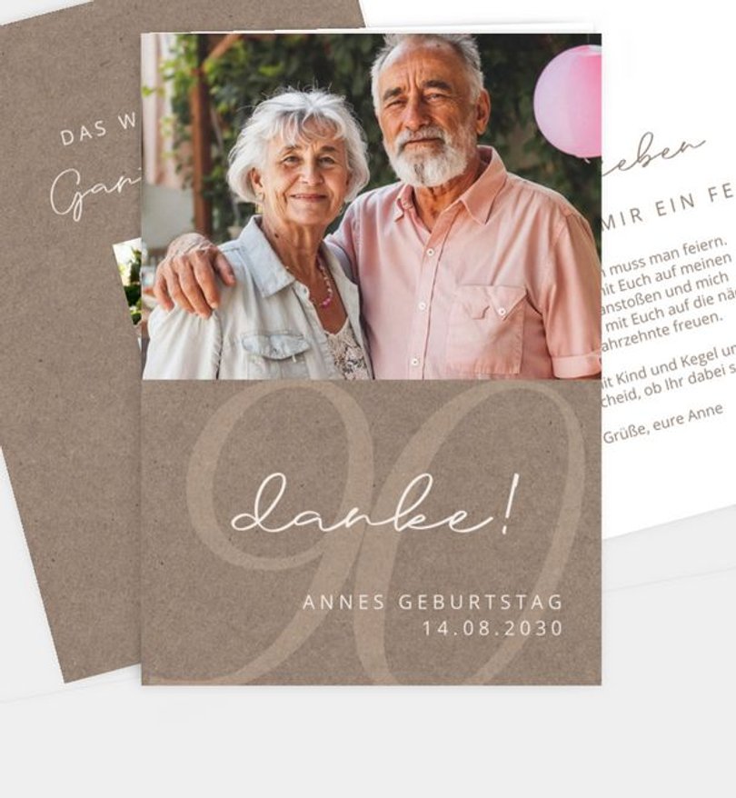 Dankeskarte Geburtstag Elegant Birthday