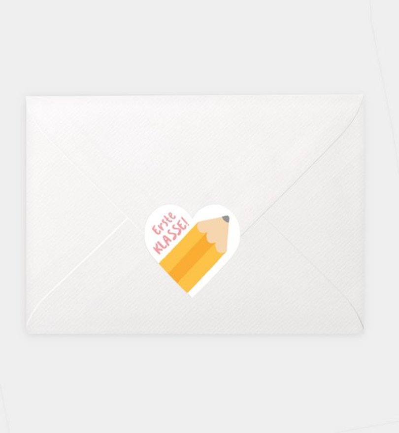 Siegelsticker Einschulung Malstift