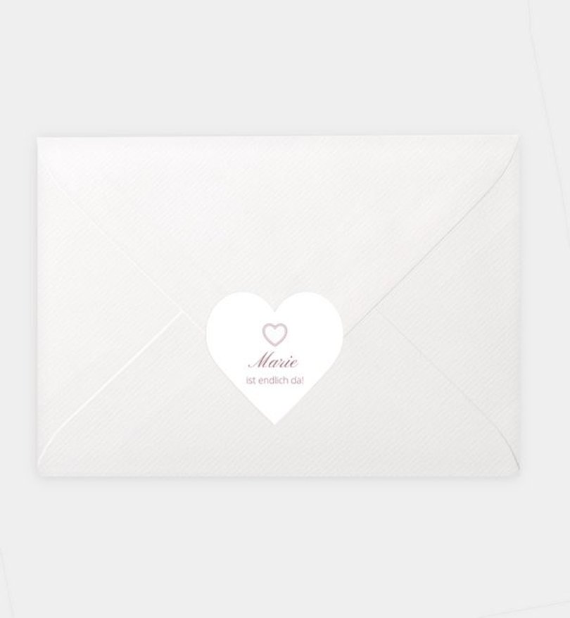 Siegelsticker Geburt Postcard Stempel