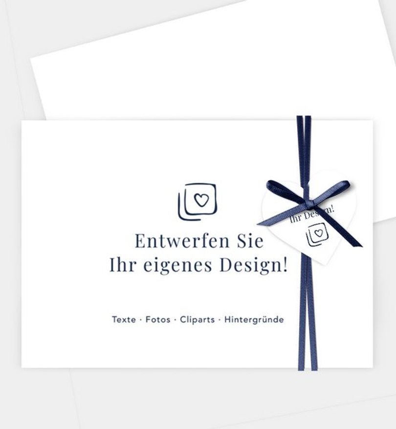 Dankeskarte Geburtstag Blanko Design