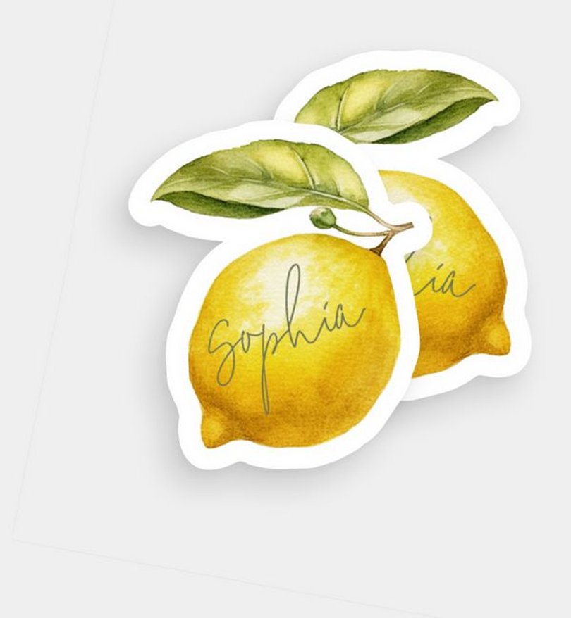 Tischkarte Hochzeit Lemon Summer