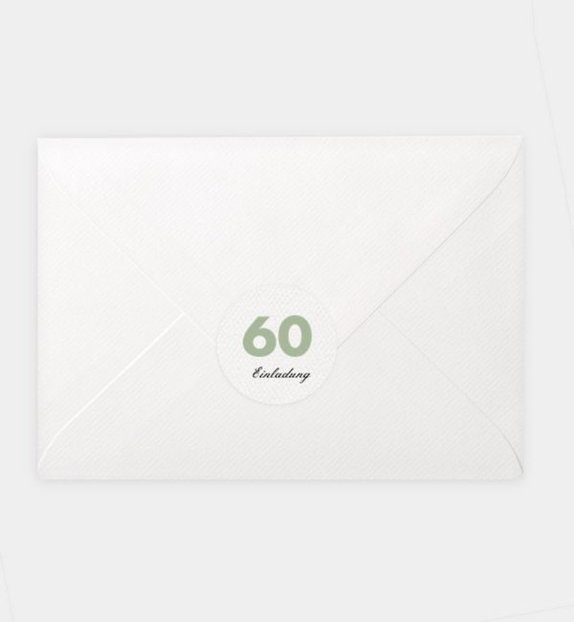 Siegelsticker Geburtstag Cutout Number