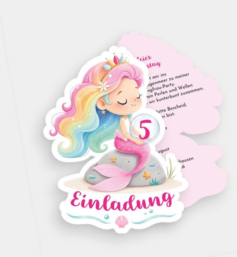 Einladungskarte Kindergeburtstag Pearl Lagoon