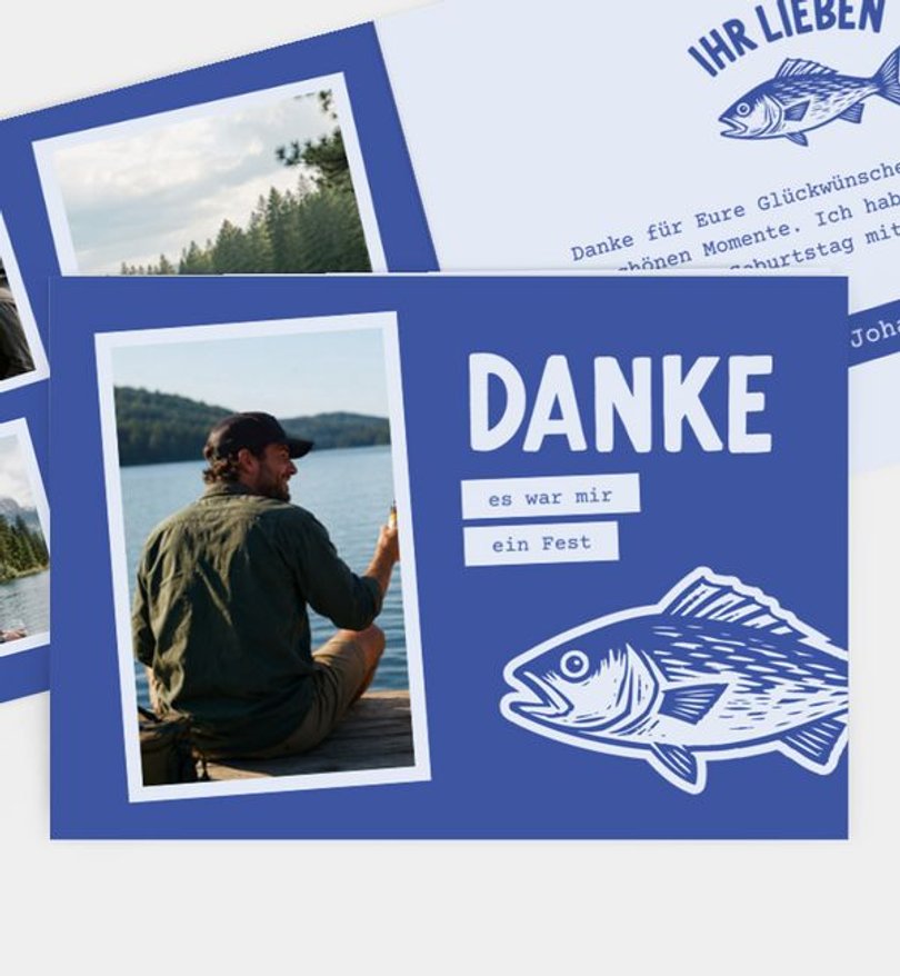 Dankeskarte Geburtstag Der größte Fang