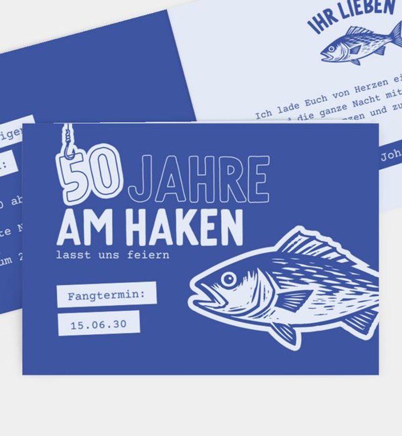 Einladungskarte Geburtstag Der größte Fang