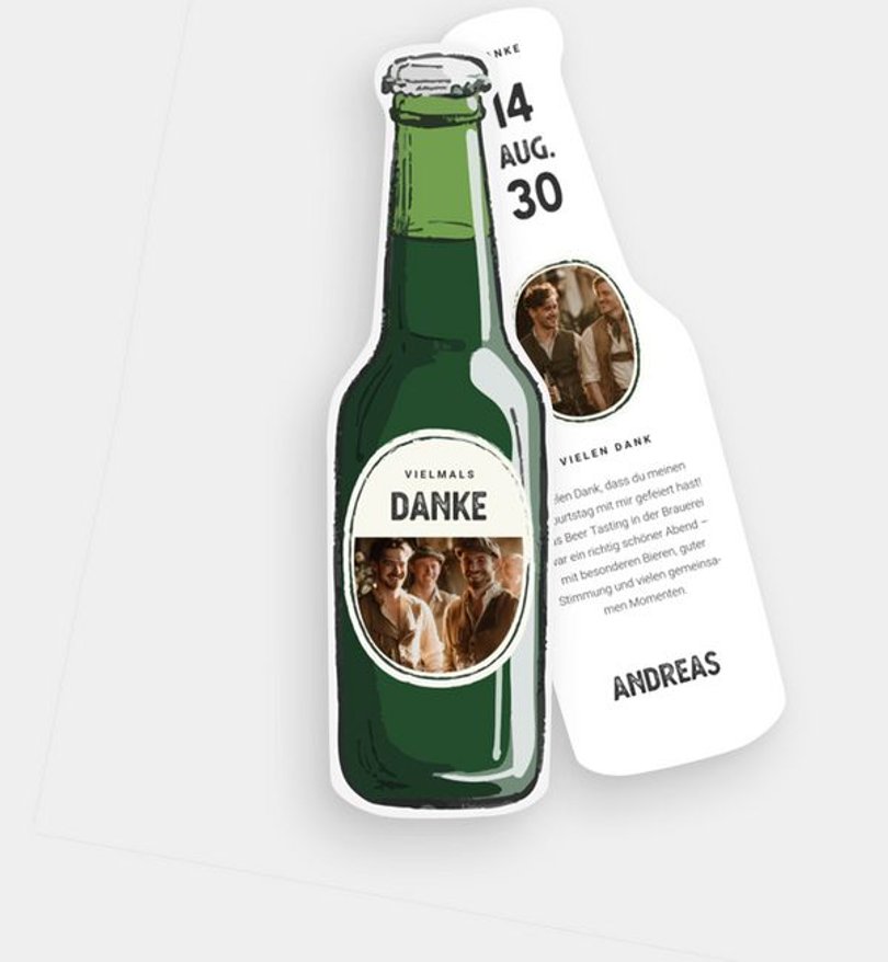 Dankeskarte Geburtstag Beer Party