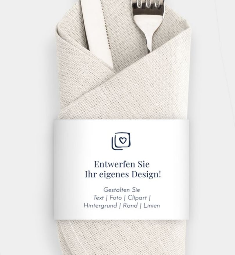 Besteck Servietten-Zubehör Geburtstag Blanko Design