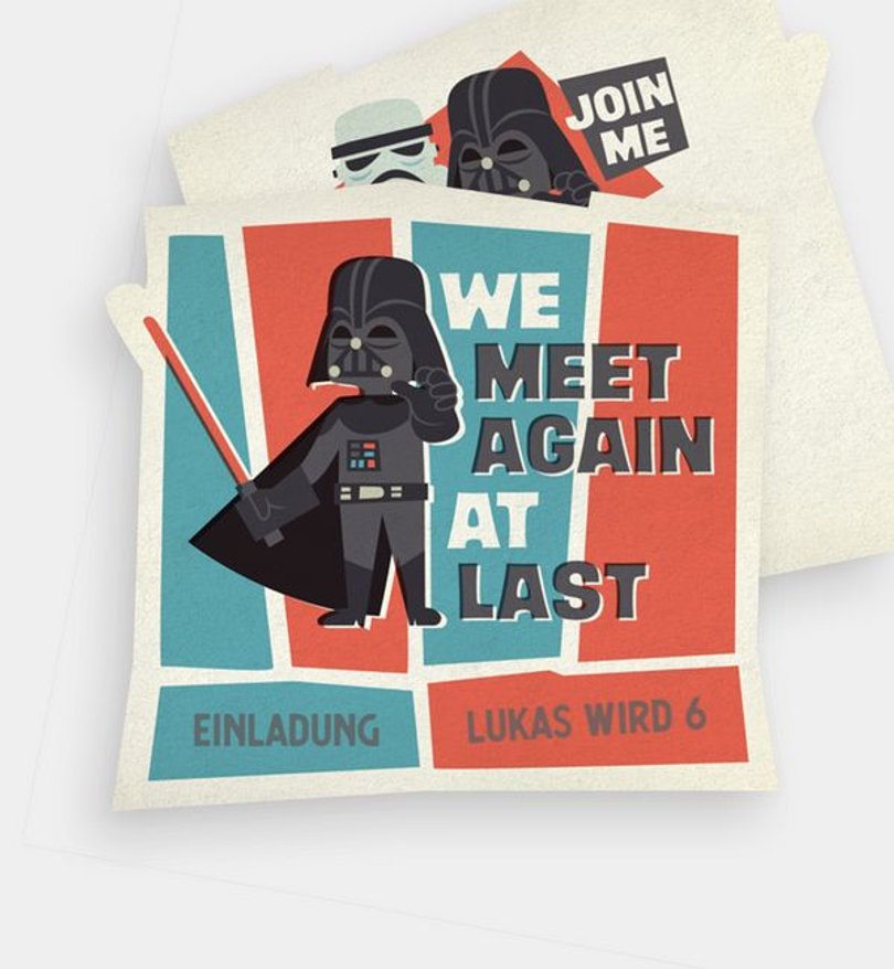 Einladungskarte Kindergeburtstag Star Wars · Dark Party