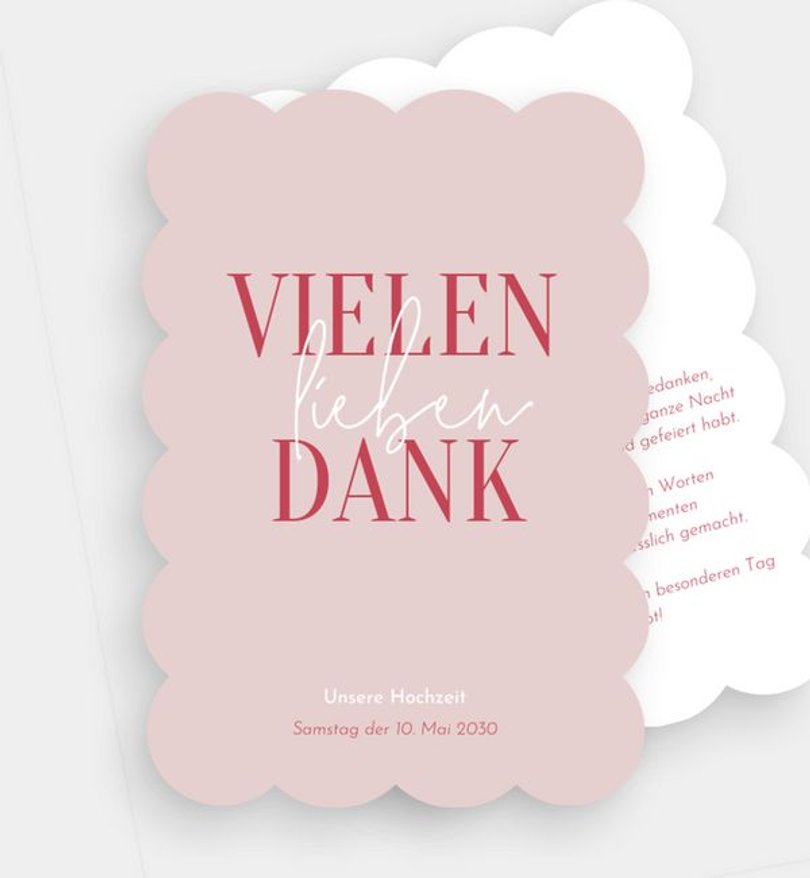 Dankeskarte Hochzeit Editorial Style