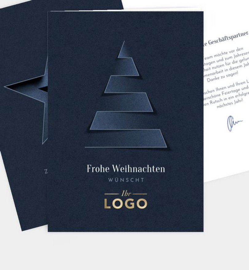 Weihnachtskarte Weihnachten geschäftlich Frozen Fir · UNICEF