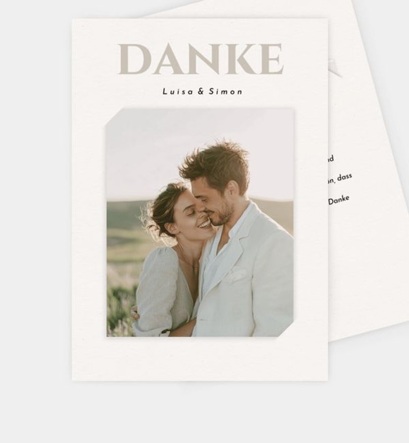 Dankeskarte Hochzeit Wedding Elegance