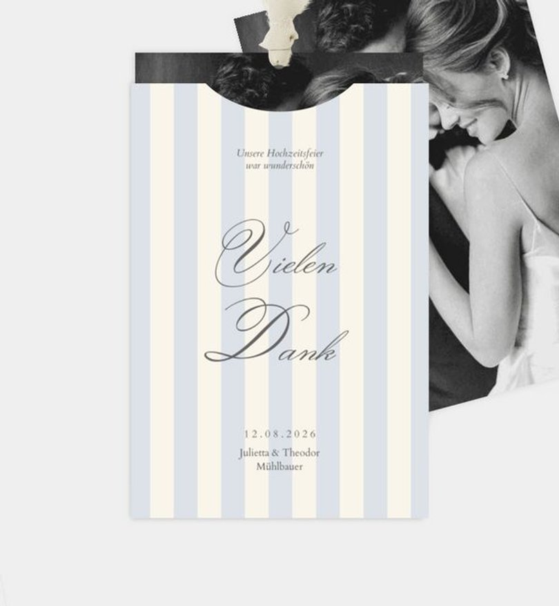 Dankeskarte Hochzeit Royal Stripes · UNICEF