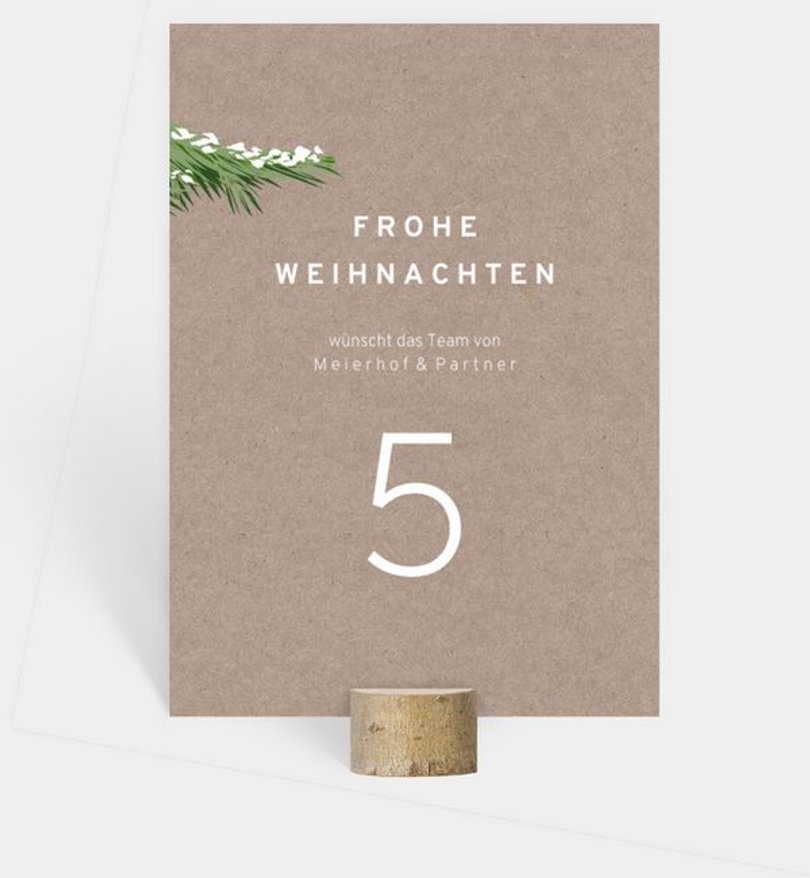 Tischnummer Geschäftlich Weihnachtsbaum · Vintage