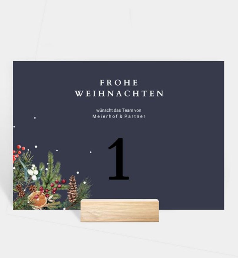 Tischnummer Geschäftlich Klassischer Kranz