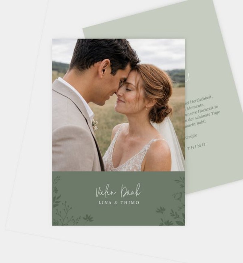 Dankeskarte Hochzeit Blooming Love