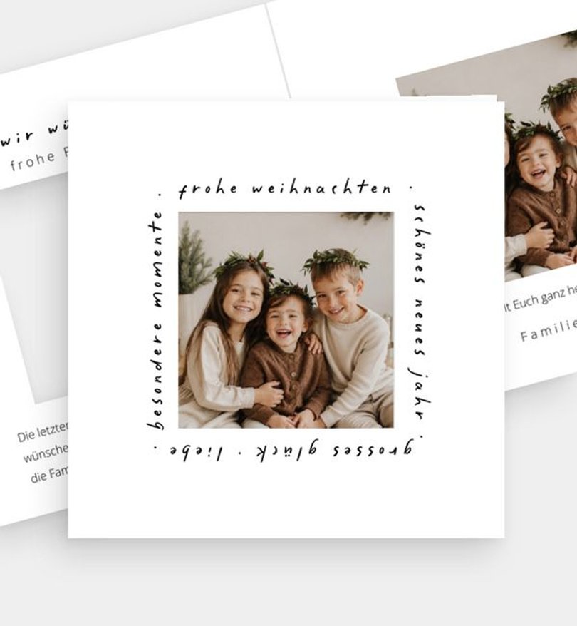 Weihnachtskarte Weihnachten/Privat Font Frame