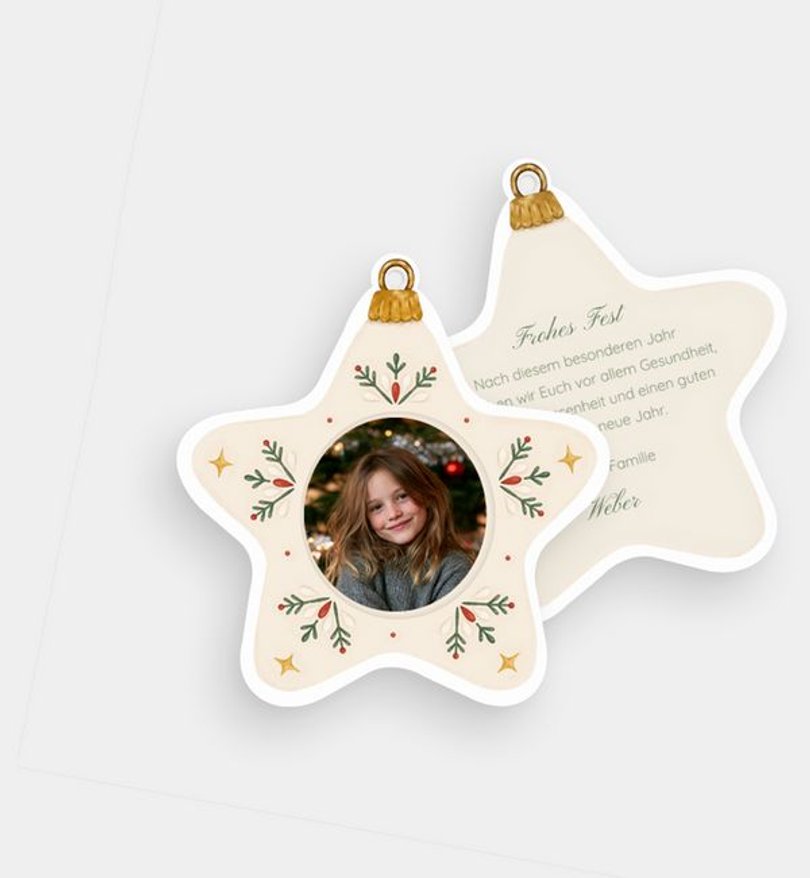 Weihnachtskarte Weihnachten/Privat Star Decorations
