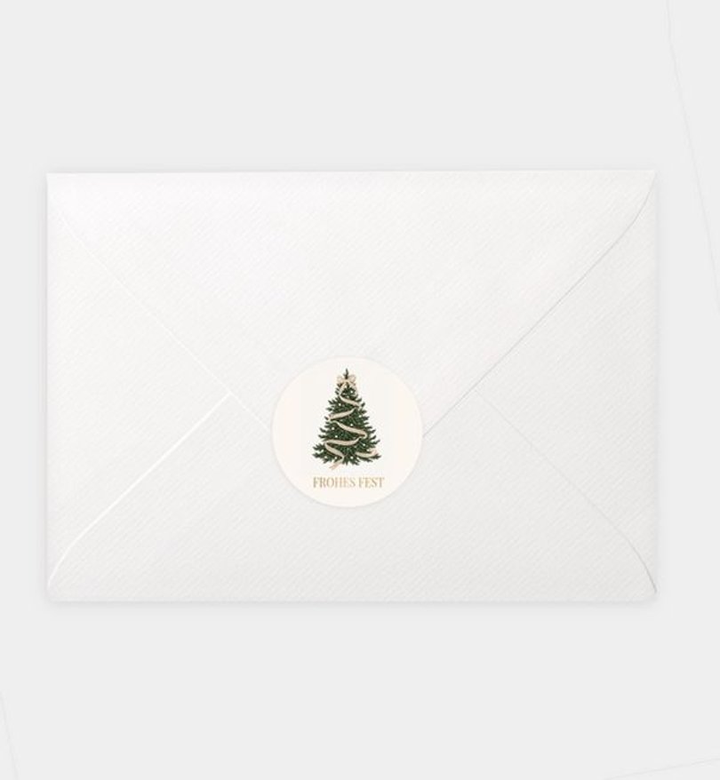 Siegelsticker Weihnachten Schleifenbaum